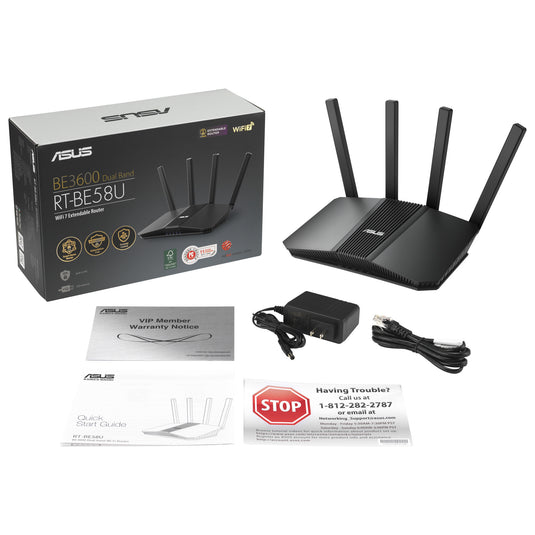 Asus rt-be58u v2 router (zwart)
