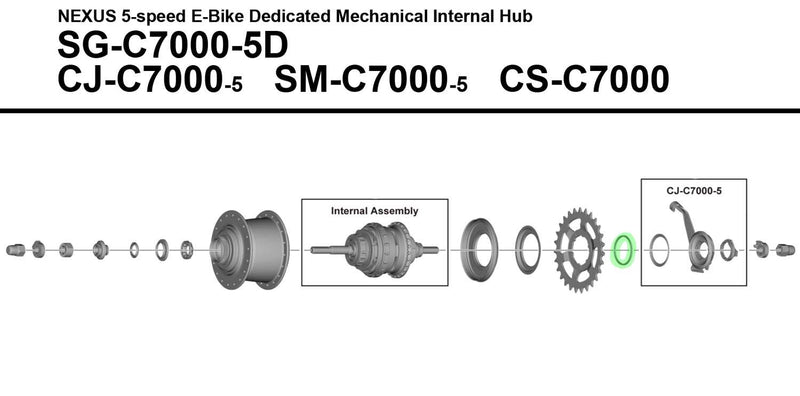 Load image into Gallery viewer, Shimano snap ring for sg-c7000 c7002 c7050
