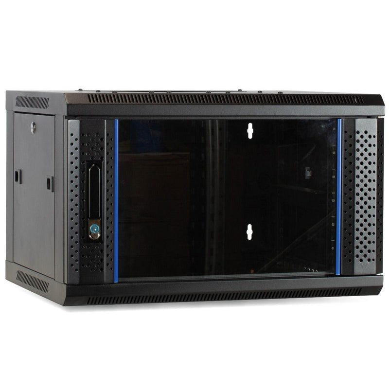 Afbeelding laden in galerijviewer, Dsi 4u wandkast met glazen deur server rack (zwart)
