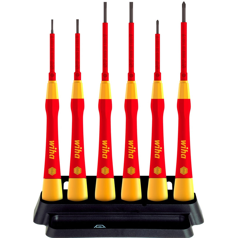 Load image into Gallery viewer, Wiha fijnschroevendraaierset picofinish electric (rood geel)
