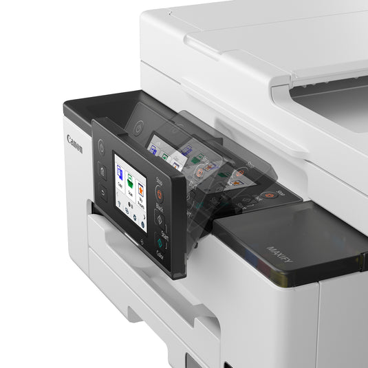 Canon maxify gx2051-kleureninkjetprinter met navulbare megatank all-in-one inkjetprinter met faxfunctie (wit, printen, kopiëren, scannen, faxen, wi-fi)