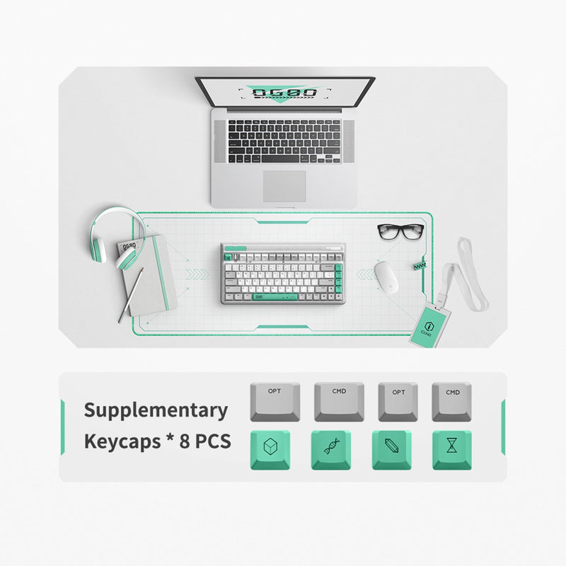 Load image into Gallery viewer, Iqunix og80 wormhole wireless mechanical keyboard, gaming toetsenbord (grijs groen, us lay-out, cherry mx brown, rgb leds, 80% (tkl), hot-swappable, pbt, 2.4ghz | bluetooth 5.1 | usb-c)
