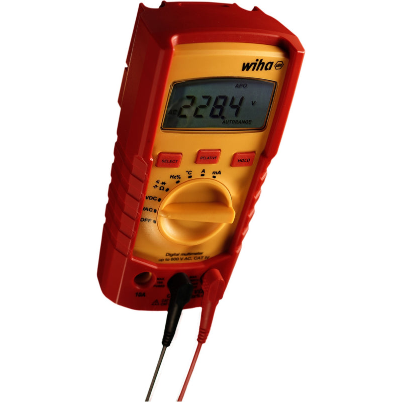 Load image into Gallery viewer, Wiha digitale multimeter tot 600 v ac, cat iv meetapparaat (rood geel)
