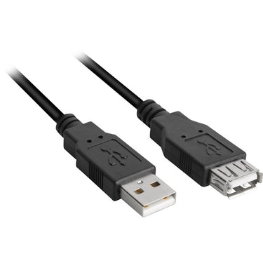 Sharkoon usb 2.0 verlengkabel (zwart, 1 meter, dubbele afscherming)