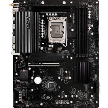 Asrock z890 pro-a wifi socket 1851 moederbord (zwart, raid, 2.5gb-lan, wi-fi 6e, bt, sound, atx)