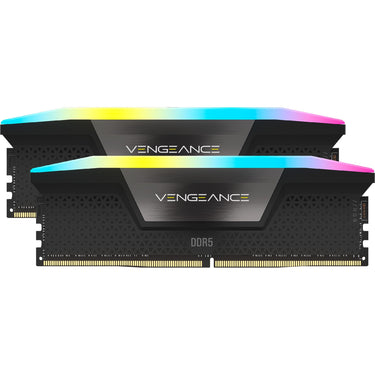 Corsair vengeance rgb 32 gb ddr5-6000 (2x 16 gb) werkgeheugen (zwart, cmh32gx5m2b6000c30, xmp 3.0)