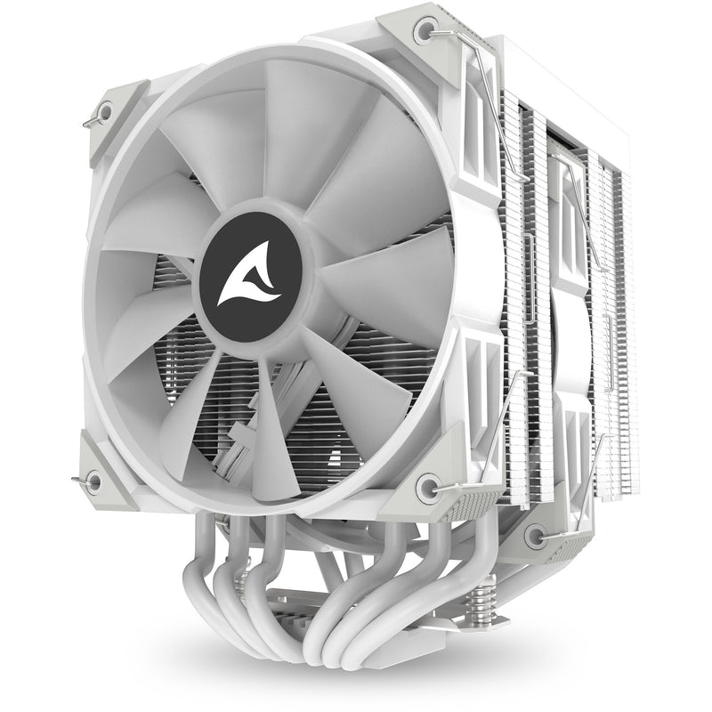 Load image into Gallery viewer, Sharkoon a60 rgb cpu-koeler (wit, 4-pins pwm fan-connector)
