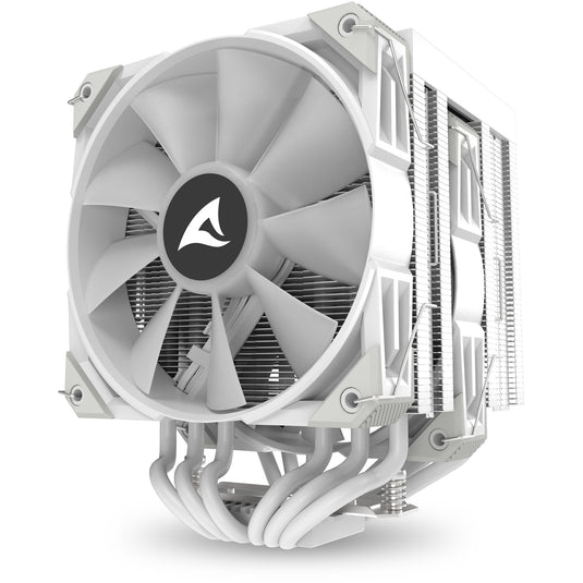 Sharkoon a60 rgb cpu-koeler (wit, 4-pins pwm fan-connector)