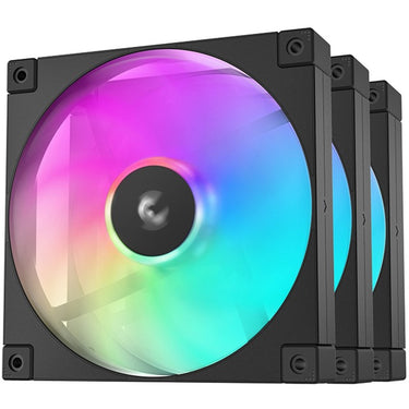 Deepcool fd14 argb case fans (zwart, 3 stuks, 140 x 140 x 25 mm, pwm)