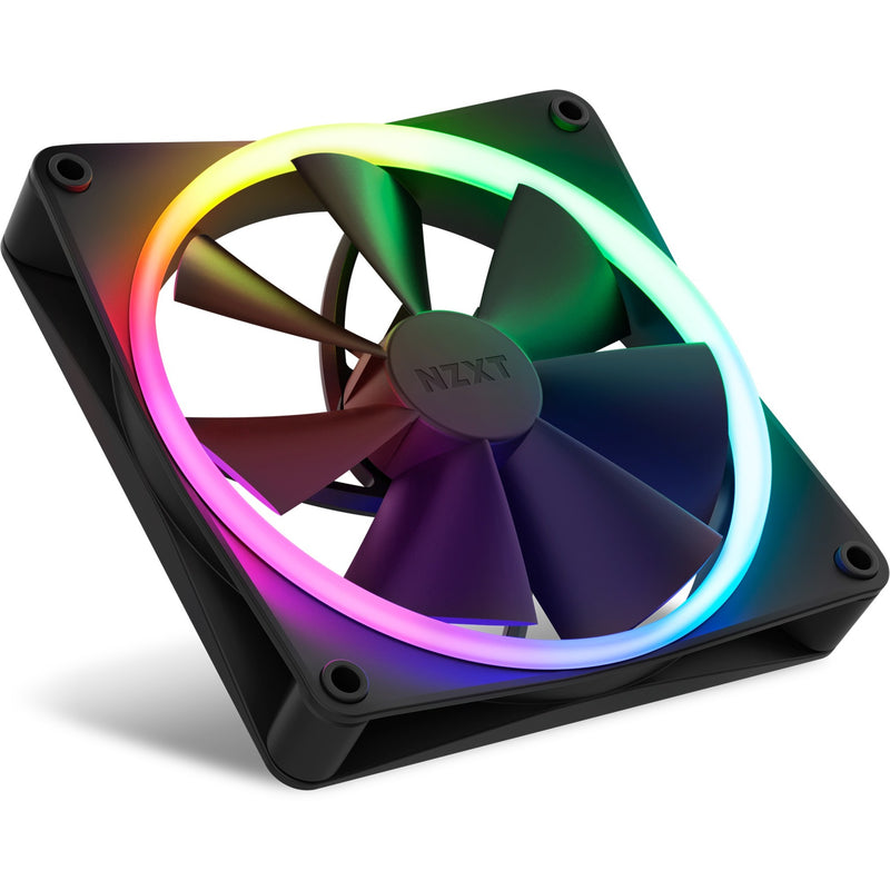 Load image into Gallery viewer, Nzxt f140 rgb duo case fans (zwart, 2 stuks, 140 x 140 x 25 mm, pwm, incl. controller)
