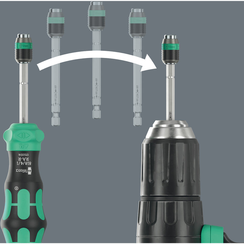 Load image into Gallery viewer, Wera kraftform kompakt 25 ra-r met etui, 6‑delig bitset (zwart groen)
