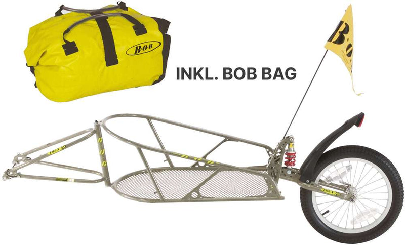 Load image into Gallery viewer, Bob ibex bicycle trailer gold with bag
