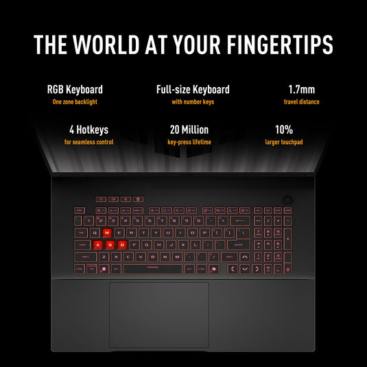 Asus tuf gaming a18 fa808up-s8011w 18 gaming laptop (zwart grijs | r7 260 | rtx 5070 | 16 gb | 1 tb ssd)