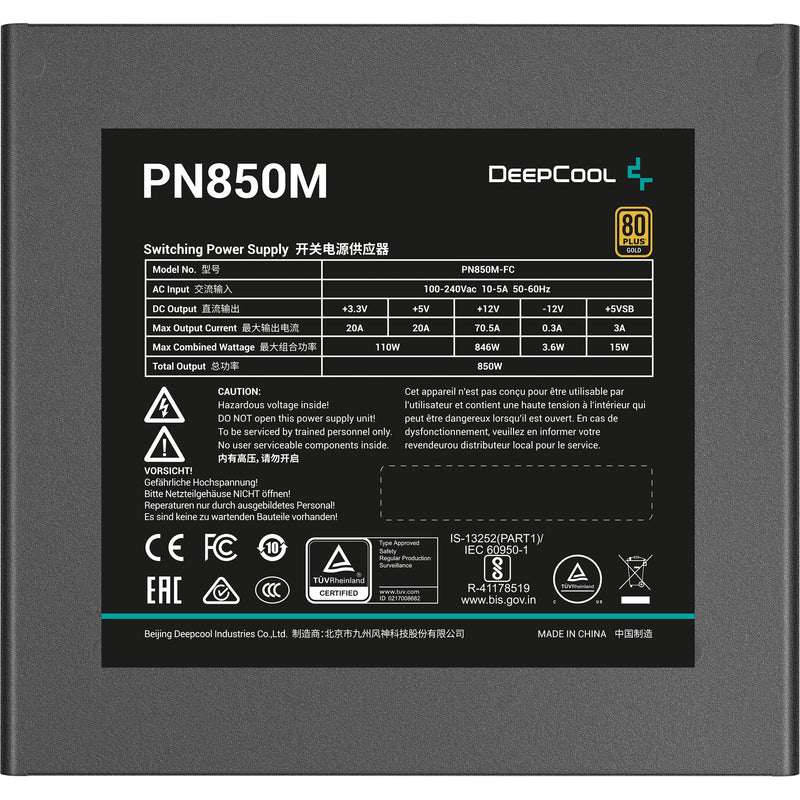 Afbeelding laden in galerijviewer, Deepcool pn850m modulaire 850 watt voeding (zwart, 1x 12v-2x6, 3x pcie)
