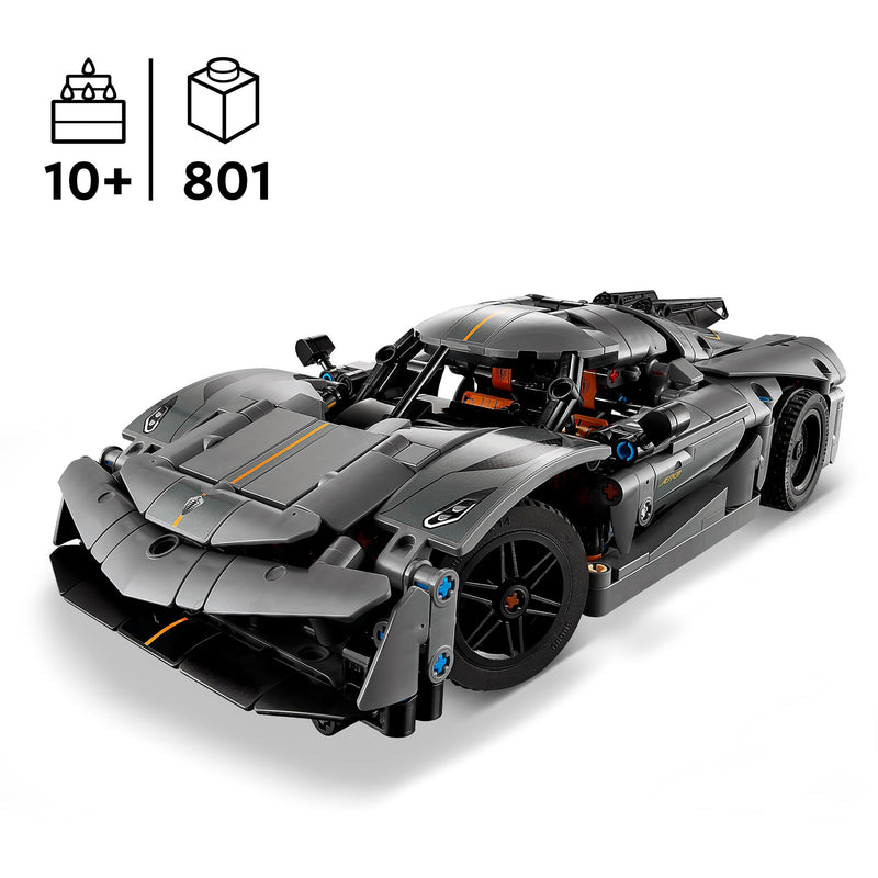 Load image into Gallery viewer, Lego technic 42173 koenigsegg jesko absolut grijze hypercar
