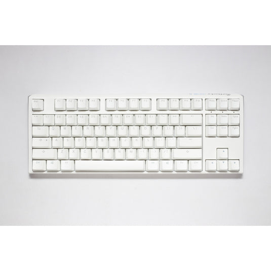 Ducky one 3 classic pure white tkl, toetsenbord (wit, us lay-out, cherry mx red, rgb led, double-shot pbt, hot-swappable, quack mechanics, 80%)