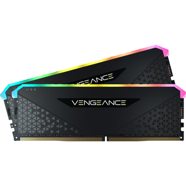 Corsair vengeance rgb rs 32 gb ddr4-3200 (2x 16 gb) werkgeheugen (zwart, cmg32gx4m2e3200c16, xmp 2.0)