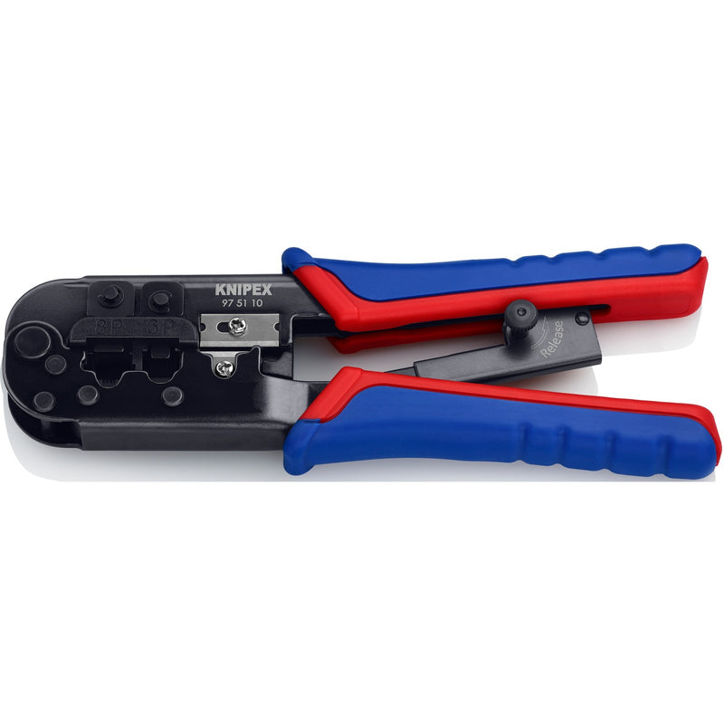 Load image into Gallery viewer, Knipex krimptang 97 51 10 sb (blauw rood, rj-11 12 en rj-45 stekker)
