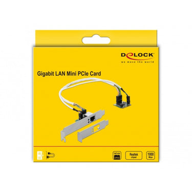 Delock mini pcle i o pcle half size 1x gigabit lan netwerkadapter (low profile)