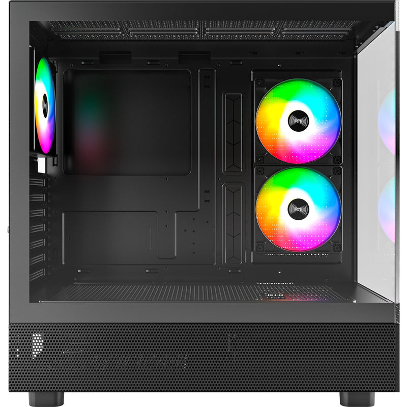Load image into Gallery viewer, Montech xr midi tower behuizing (zwart | 2x usb-a | 1x usb-c | rgb | tempered glass)
