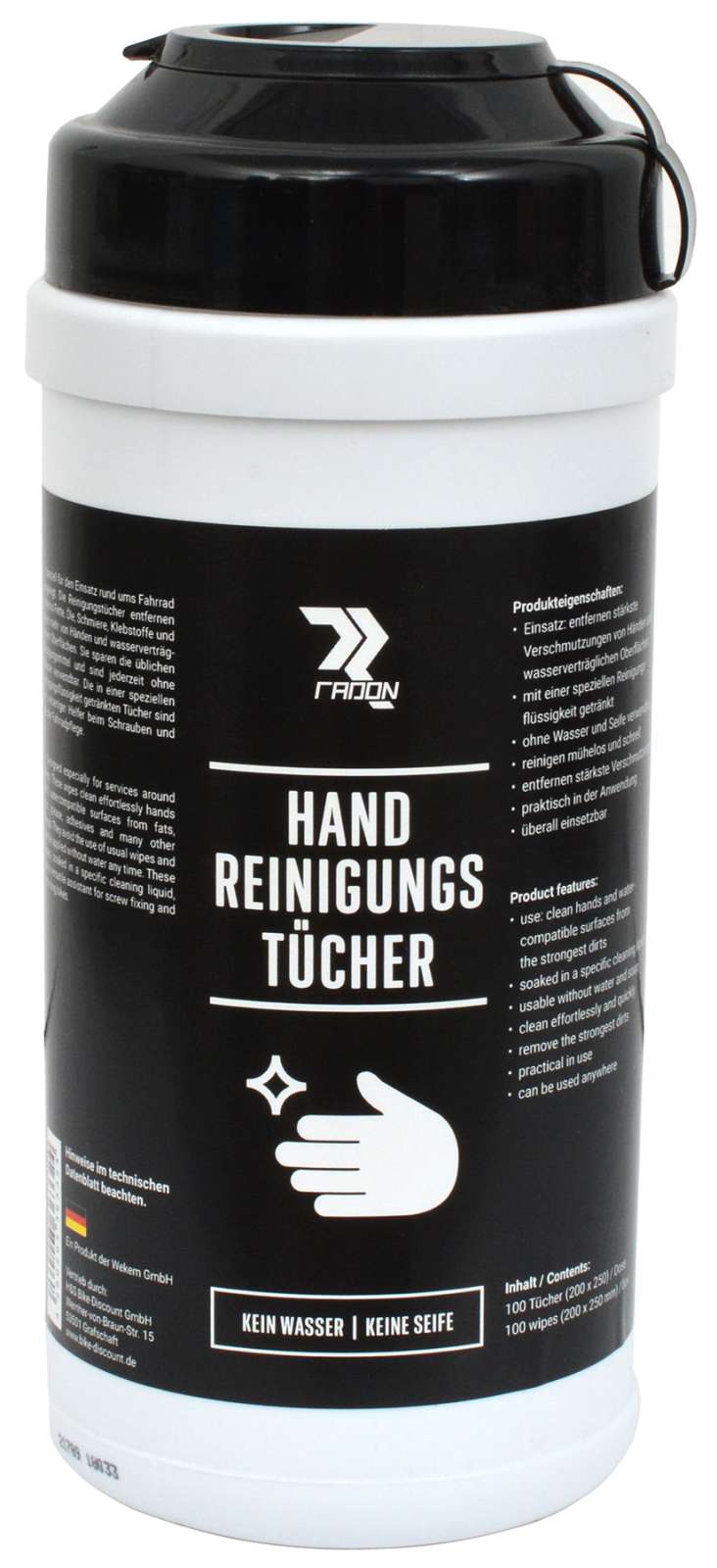 Load image into Gallery viewer, Radon hand cleaning wipes 100 pieces
