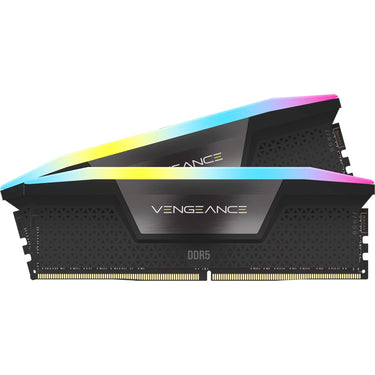 Corsair vengeance rgb 16 gb ddr5-5200 (2x 8 gb) werkgeheugen (zwart, cmh16gx5m2b5200c40, udimm, xmp 3.0)