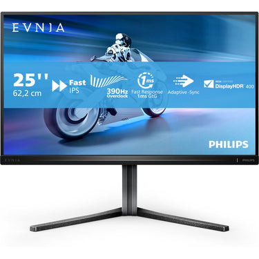 Philips evnia 25m2n5200u 24.5 gaming monitor (zwart, hdmi, displayport, 390 hz (oc))