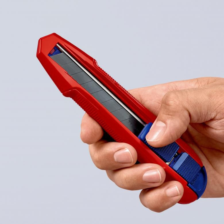 Load image into Gallery viewer, Knipex cutix universele mes stanleymes (rood blauw, incl. 2 mesbladen)
