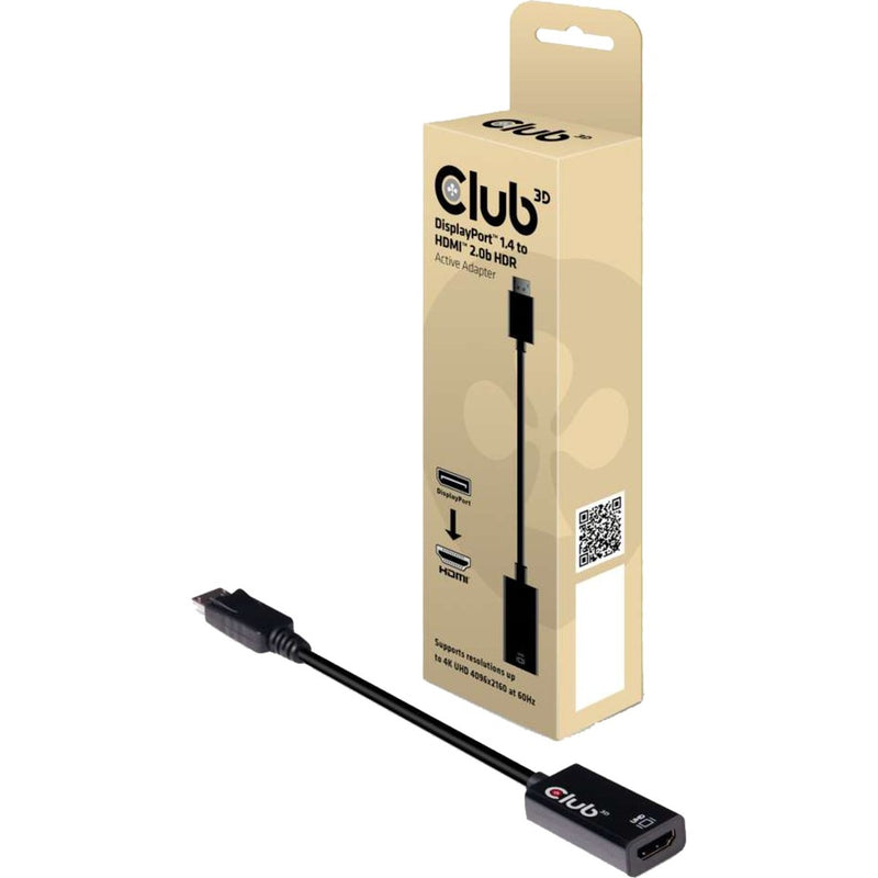 Load image into Gallery viewer, Club 3d displayport 1.4 naar hdmi 2.0b hdr actieve adapter (zwart)
