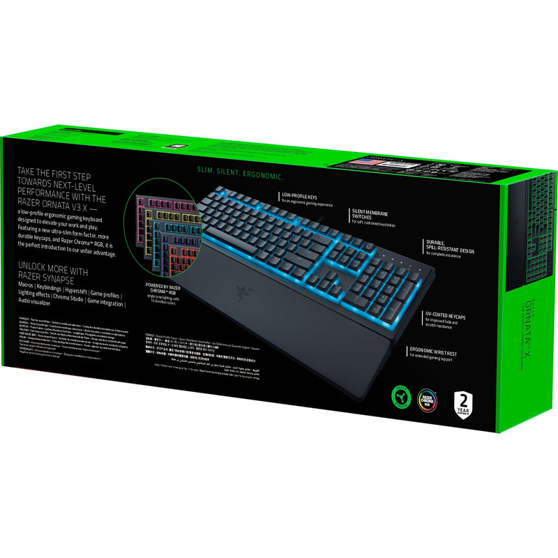 Load image into Gallery viewer, Razer ornata v3 x low profile, gaming toetsenbord (zwart, us lay-out, membraan, rgb leds, abs)
