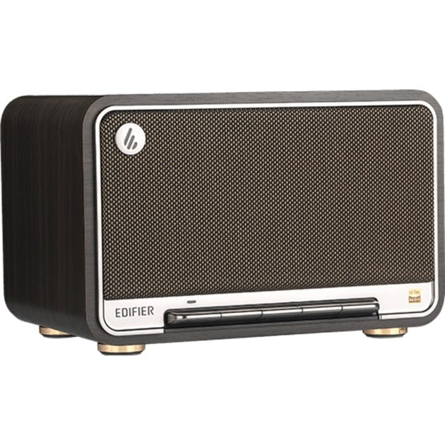 Afbeelding laden in galerijviewer, Edifier d32 draadloze tafelluidspreker (donkerbruin zilver, bluetooth, wi-fi (apple airplay), usb-c, aux)
