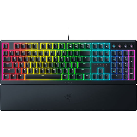 Razer ornata v3 low profile rgb mechanisch gaming toetsenbord (zwart, us lay-out (qwerty), hybrid-mecha-membrane, 100%, rgb leds, abs)