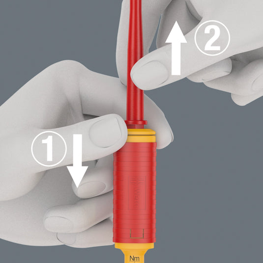 Wera kraftform kompakt vde 16 torque extra slim 1 tool finder schroevendraaier (rood geel, 16‑delig)