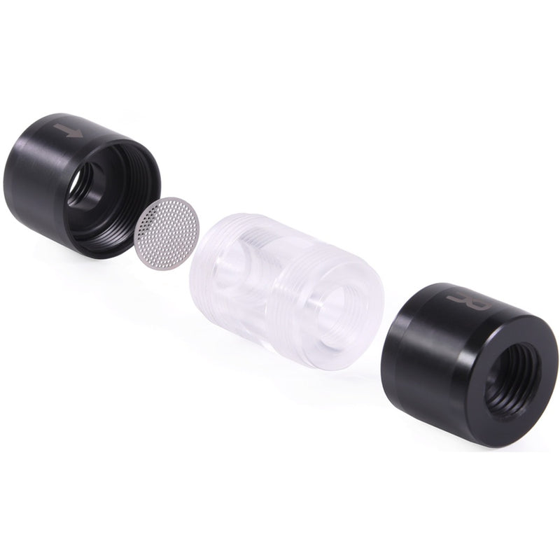 Load image into Gallery viewer, Alphacool eiszapfen acryl acetal inline filter g1 4 inner thread (zwart transparant)
