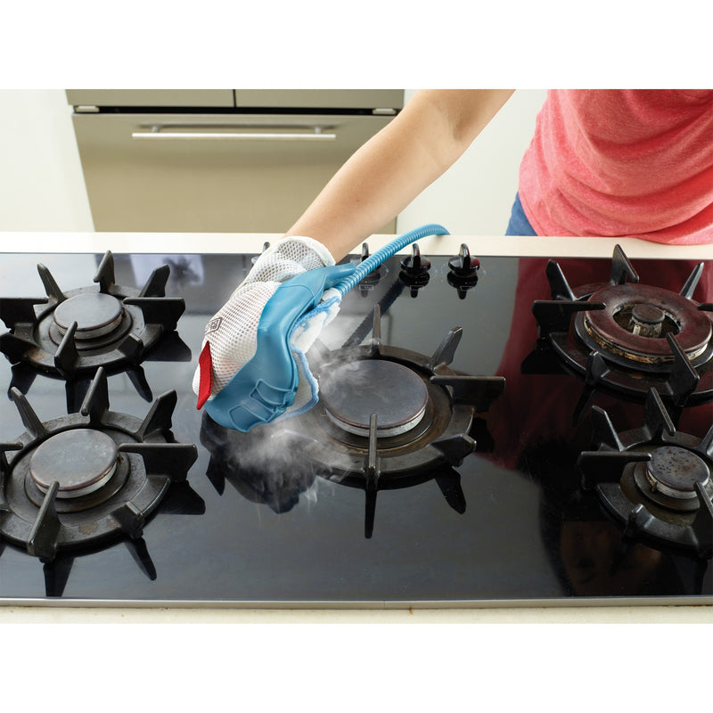 Load image into Gallery viewer, Black+decker 1600w steam-mop bhsm1615dam-qs stoomreiniger (wit blauw, incl. steamitt, deltavoet en 17 accessoires)
