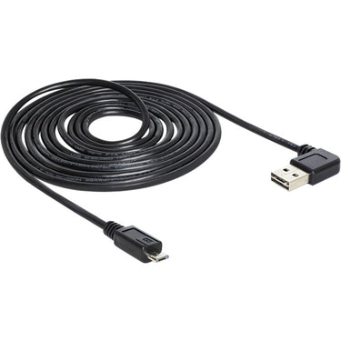 Delock usb2.0 a 90° > usb micro-b kabel (zwart, 5 meter)