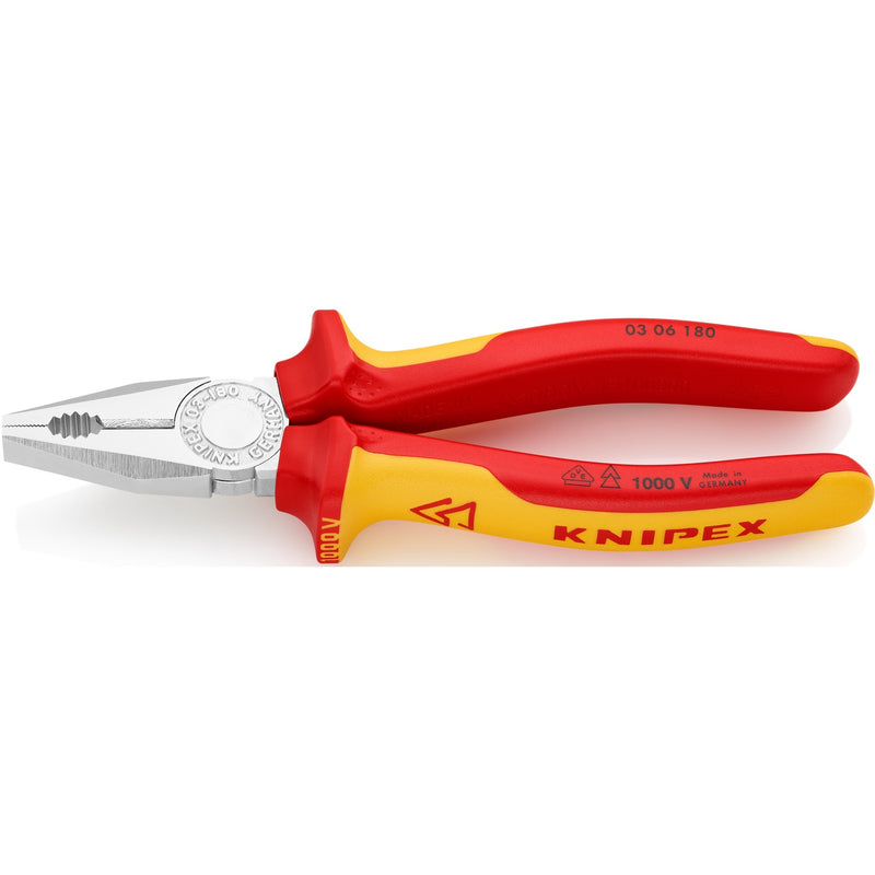 Load image into Gallery viewer, Knipex combitang 03 06 180 combinatietang (rood geel, vde-getest)

