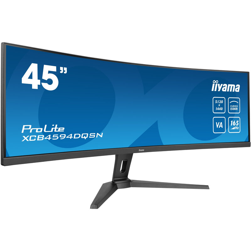 Load image into Gallery viewer, Iiyama prolite xcb4594dqsn-b1 44.5 curved ultrawide monitor (zwart, 2x hdmi, displayport, 3x usb-a, usb-b, usb-c, rj-45, 165 hz)
