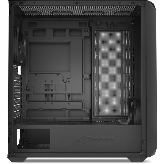 Sharkoon ak2 midi tower behuizing (zwart | 2x usb-a | 1x usb-c)