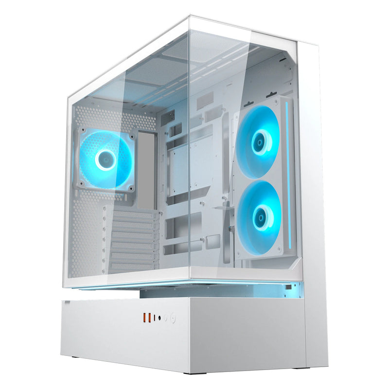 Load image into Gallery viewer, Cougar cfv235 midi tower behuizing (wit | 2x usb-a | 1x usb-c | rgb | tempered glass)
