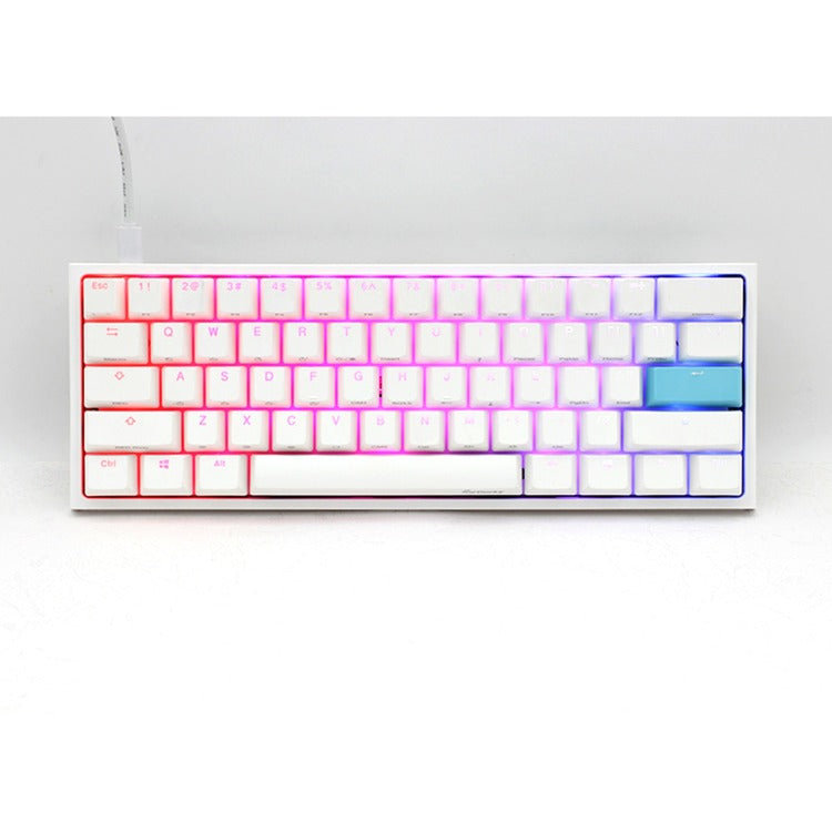 Load image into Gallery viewer, Ducky one 2 pro mini white classic, gaming toetsenbord (wit, us lay-out, cherry mx silent red, rgb led, double-shot pbt, quack mechanics, 60%)
