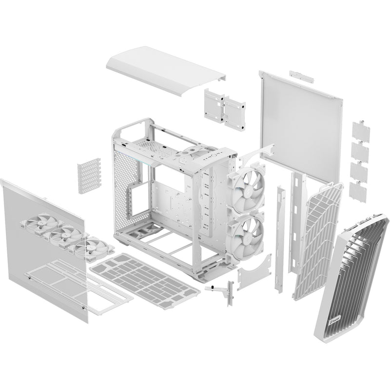 Load image into Gallery viewer, Fractal design torrent white rgb tg clear tint midi tower behuizing (wit | 2x usb-a | 1x usb-c | rgb | window)
