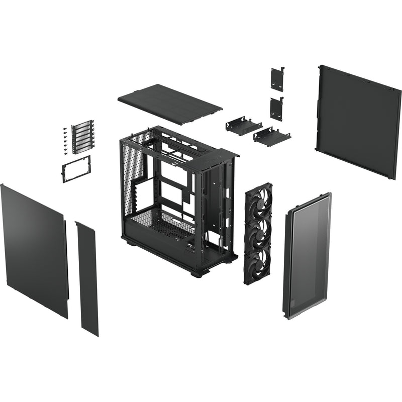 Afbeelding laden in galerijviewer, Fractal design epoch xl solid midi tower behuizing (zwart | 2x usb-a | 1x usb-c)
