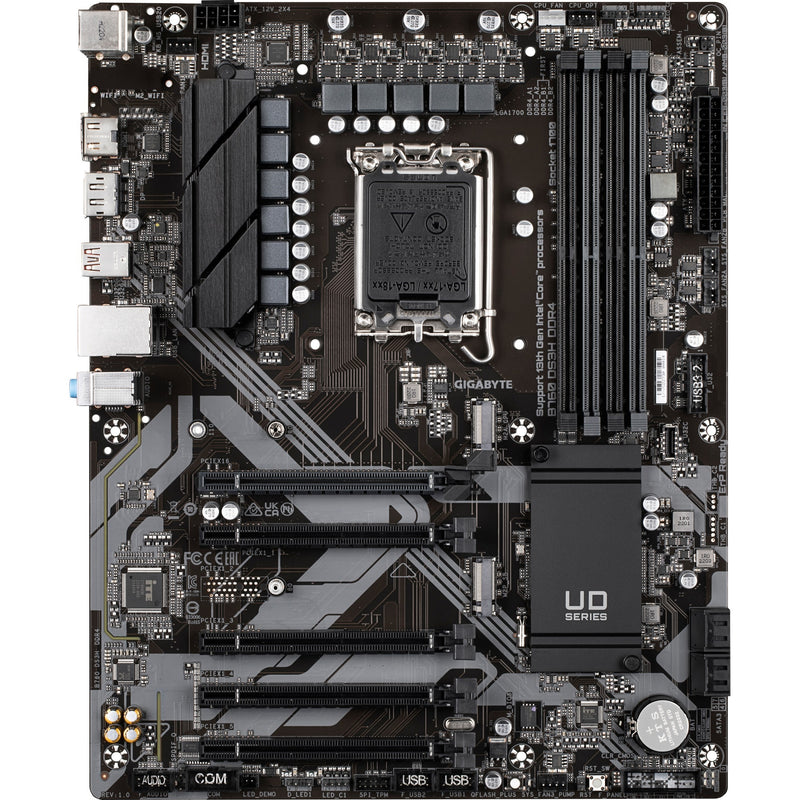 Load image into Gallery viewer, Gigabyte b760 ds3h ddr4 socket 1700 moederbord (zwart grijs, raid, gb-lan, sound, atx)

