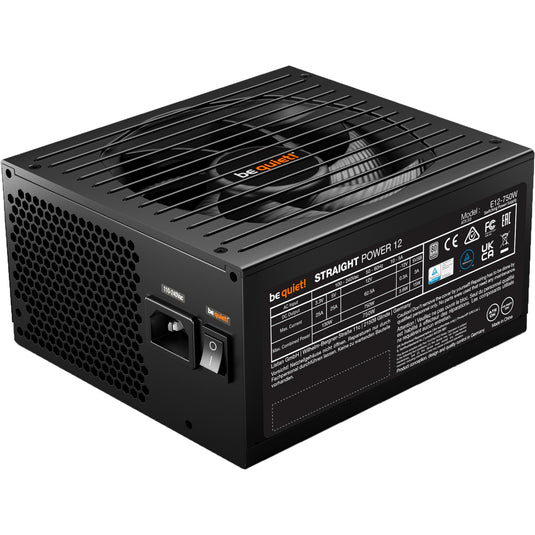 Be quiet! straight power 12 platinum modulaire 750 watt voeding (zwart, 1x 12v-2x6, 4x pcie)