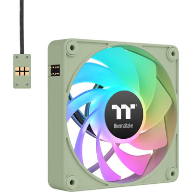 Thermaltake ct120 ex reverse argb sync pc cooling fan matcha green (3-fan pack) case fans (lichtgroen, 3 stuks, 120 x 120 x 25 mm, pwm)