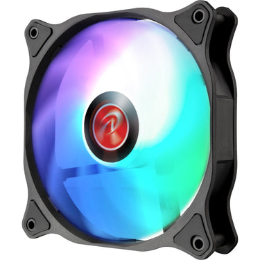 Raijintek eos 12 rbw add-2 rgb case fans (zwart, 2 stuks, 120 x 120 x 25 mm, pwm)