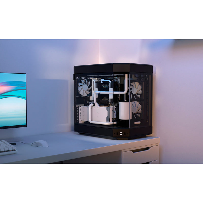 Load image into Gallery viewer, Hyte y60 midi tower behuizing (zwart | 3x usb-a | tempered glass)

