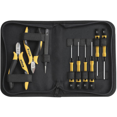 Wiha gereedschapset esd gereedschapsset (rood geel, 10-delig met gereedschapetui)