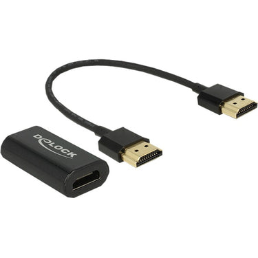 Delock hdmi a (female) > vga (female) adapter (zwart, 0,15 meter)